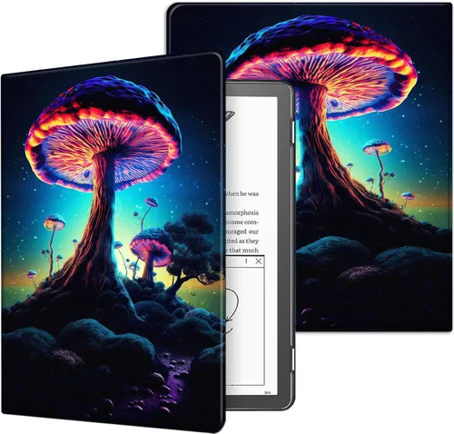 Vista 46 de Funda para Kindle básico de 6 pulgadas (11.ª generación), múltiples ángulos, piel sintética, delgada, con función de encendido y apagado automático