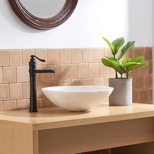 Vista 4 de BWE Grifo de lavabo de recipiente cascada solo agujero negro grifo de Mate negro