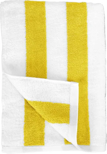 Vista 8 de Amazon Basics Cabana Stripe - Toalla de playa (2 unidades), color amarillo, 60 x 30 pulgadas
