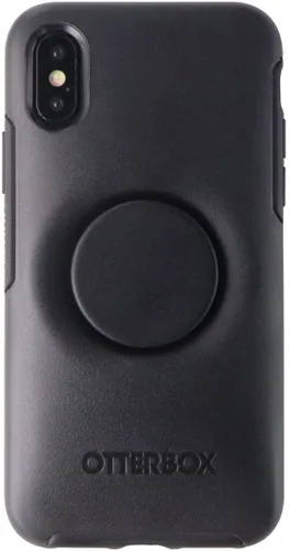 Vista 2 de Otter + Pop Symmetry Series - Carcasa híbrida para Apple iPhone Xs y X, color negro