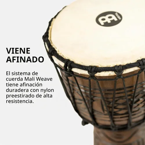 Vista 5 de Meinl Percussion Tambor Djembe 8" x 15.75" - NO HECHO EN CHINA Artefacto