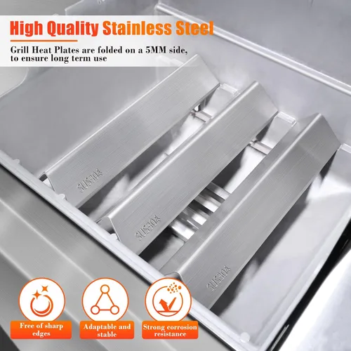 Vista 3 de 7635 Barras aromatizantes SUS304 de 15.3 pulgadas para Weber Spirit I y II 200 Series - E210, S210, E220, S220 con perillas de control frontal