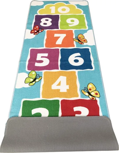 Vista 6 de Hopscotch - Alfombra infantil para aula, decoración de sala de juegos, antideslizante, para niños y niñas, el mejor regalo de ducha