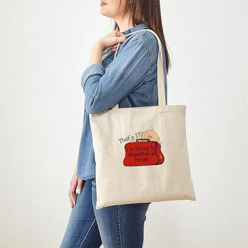 Vista 2 de CafePress Going To Mawmaw's - Bolsa de compras de lona reutilizable beige, Caqui, S