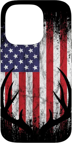 Vista 17 de Deer Hunting American Flag Whitetail Buck Antlers Case for iPhone 17