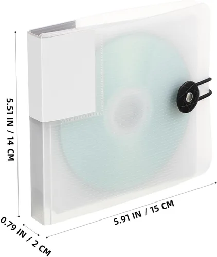 Vista 2 de SUPVOX Estuche de almacenamiento con soporte de CD 12 Capacidad Cd Bag DVD Case Secure Buckle Design