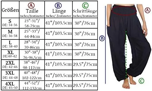 Vista 6 de Lofbaz Harem Pantalones para Mujer S-4XL Plus Hippie Yoga Floral Boho Lounge Ropa