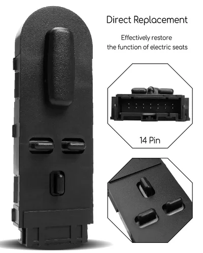 Vista 3 de Interruptor de asiento eléctrico para Chevrolet C5 Corvette LH/RH 1997-2004 Reemplazar 12135158 LH and RH Seat Adjustment Switch