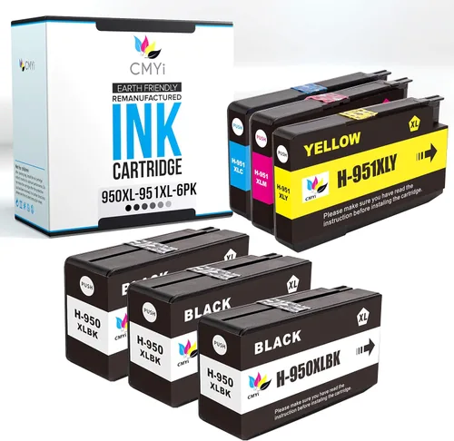 Vista 11 de 950XL - Cartucho de tinta de repuesto negro para HP Officejet Pro 251dw, 276dw MFP, 8100 - N811a, 8600, 8600 Plus, 8600 Premium, 8610, 8615, 8616