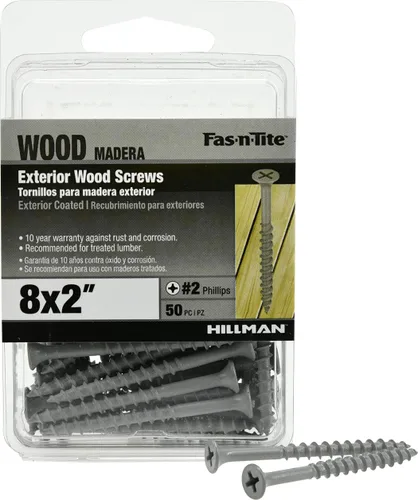 Vista 3 de 50 tornillos de cubierta exterior (#8 x 2) Tornillos Phillips Drive para cubierta de madera exterior Sujetadores resistentes a la corrosión