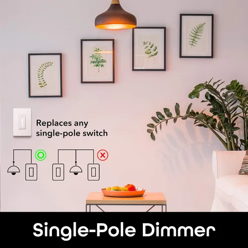 Vista 12 de Geeni Interruptor de luz inteligente con atenuación Wi-Fi, sin concentrador, Alexa y Google Home