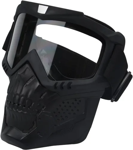 Vista 14 de LJDJ Gafas de motocicleta con máscara extraíble – Gafas de motocross ATV Anti-UV ajustables MX Riding Offroad Ciclismo Moto Gafas protectoras Racing