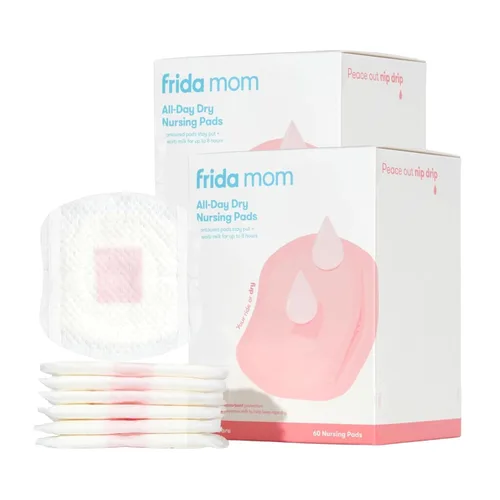 Vista 7 de Frida Mom Almohadillas de lactancia desechables, ultra absorbente, textura suave, 60
