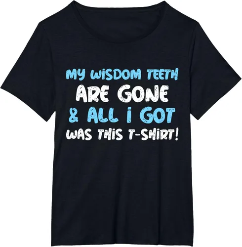 Vista 23 de My Wisdom Teeth Are Gone! Camiseta divertida de muelas del juicio, Negro