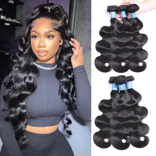 Vista 5 de Cabello Humano peruano, con cuerpo y ondas