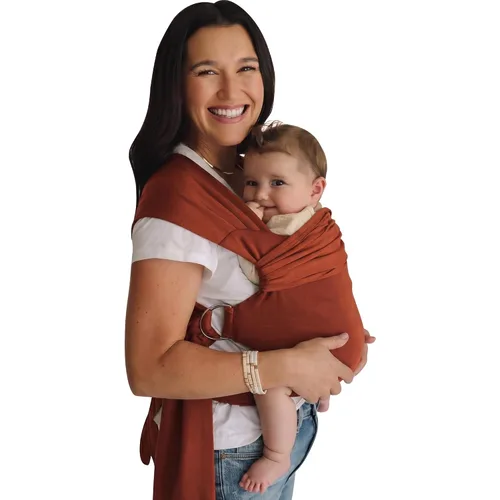 Vista 11 de Lalabu The Simple Wrap Baby Wraps Carrier - Elegante portabebés para recién nacidos y niños pequeños de 13 a 28 libras. Probado en seguridad, fácil