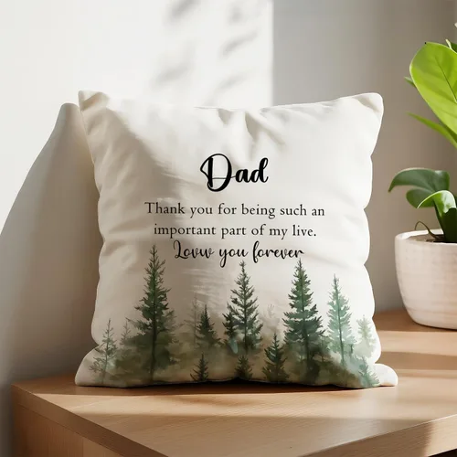 Vista 2 de Fundas de almohada acogedoras para papá, regalos de agradecimiento para papá y padre, almohada de cojín conmovedora para papá, 18 x 18 pulgadas