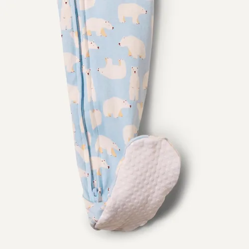 Vista 3 de Tienda Essentials x Sofia Grainge - Pijama unisex de algodón con pies para niños pequeños y bebés, paquete de 2