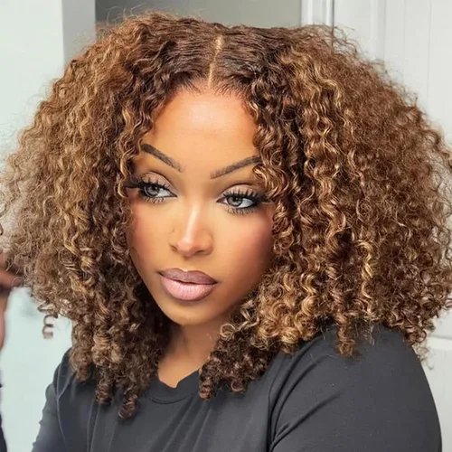 Vista 25 de Pelucas cortas de 10 pulgadas estilo Bob 13x4 con ondas profundas, peluca de pelo humano estilo Bob con encaje frontal HD de 200% de densidad