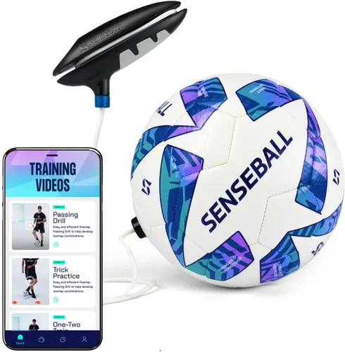 Vista 8 de Balón de entrenamiento de fútbol con aplicación gratuita Equipo de entrenamiento para jugadores jóvenes Regalos de fútbol Mejora el control