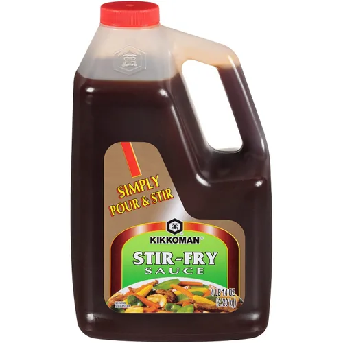 Vista 2 de Kikkoman Salsa salteada sin conservantes con sabor clásico - Perfecto para platos Chowmein y condimentos multiusos - Botella de plástico sellada