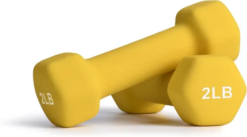 Vista 53 de Portzon Mancuernas de neopreno con agarre antideslizante para ejercicio de entrenamiento corporal total y tonificación muscular, compatible con 2