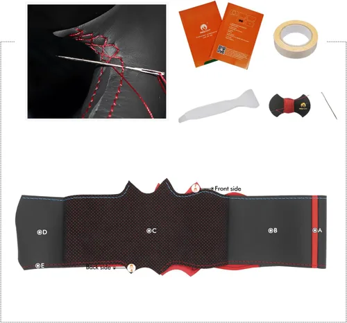 Vista 6 de MEWANT - Funda para volante de automóvil cosida a mano de Athsuede para BMW F87 M2 F80 M3 F82 M4 M5 F12 F13 M6 F85 X2 X5 M F86 X6 M F33 F30 M