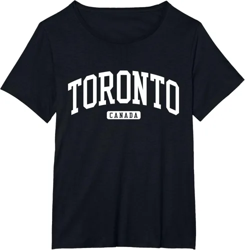 Vista 68 de Camiseta estilo universitario de Toronto Canada, Negro