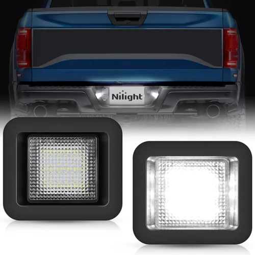 Vista 15 de Nilight Luces de placa de vehículo, lente transparente, luz blanca, 6000K, paquete de 2 unidades Transparente Durango 2014-2023