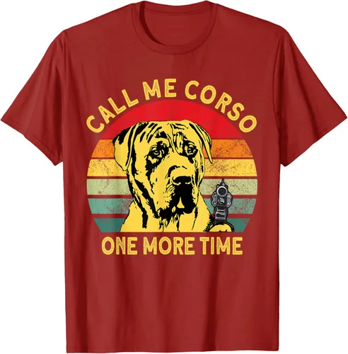 Vista 23 de Canary Dog Dad Call Me Corso Once More Perro Presa Canario Camiseta, Negro