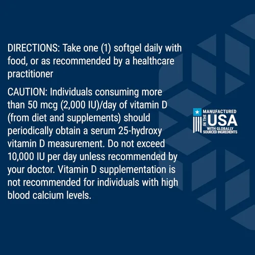 Vista 7 de Life Extension Vitamina D3 125 mcg (5000 UI), salud ósea, rendimiento cerebral, apoyo del sistema inmunológico, sin gluten, sin OMG, una vez al día