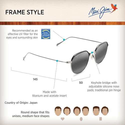 Vista 6 de Maui Jim Gafas de sol clásicas polarizadas para hombre y mujer
