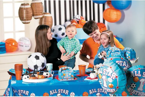 Vista 2 de Fun Express Bolas deportivas inflables surtidas de béisbol, pelotas de fútbol, baloncesto y pelotas de fútbol, suministros escolares bíblicos