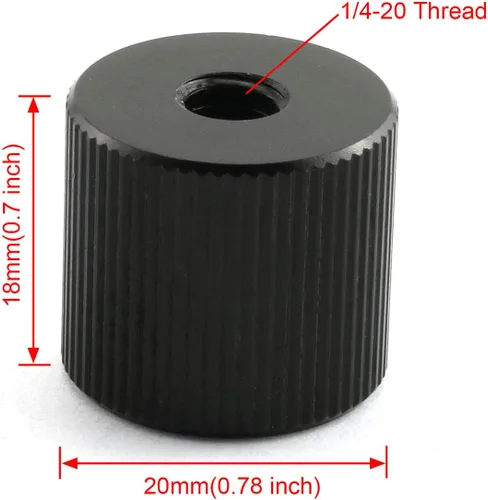 Vista 2 de HJ Garden 2 piezas de 1/4 "-20 rosca trípode tuerca conexión montajes tuercas articulación brazos trípode aparejos piezas de repuesto