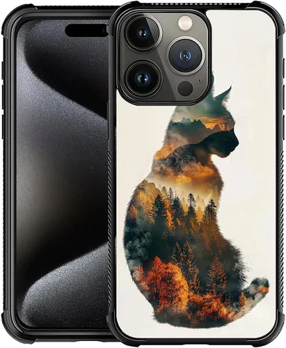 Vista 227 de Funda compatible con iPhone 8 Plus, diseño de oso de bosque otoñal, a prueba de golpes, antiarañazos, carcasa trasera de policarbonato duro