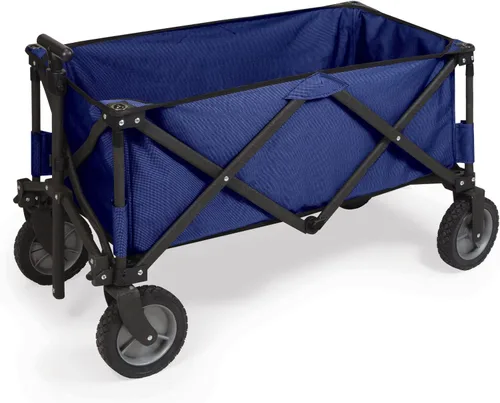 Vista 5 de PICNIC TIME Adventure - Carro plegable plegable para exteriores, carrito portátil con ruedas, carrito todo terreno con cubierta de almacenamiento
