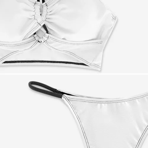 Vista 7 de AMRANDOM Bikini de dos piezas para mujer con parte inferior triangular de bikini