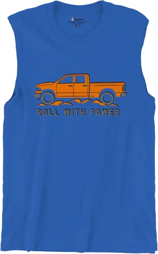 Vista 104 de Tee Hunt Camisetas gráficas y camisetas sin mangas para hombre Roll with Power Pickup Truck