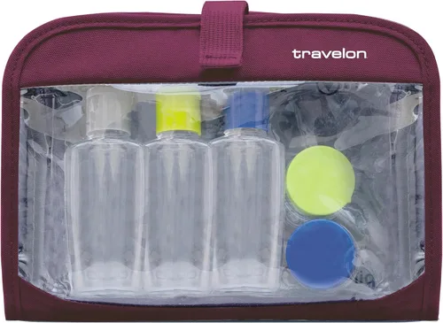 Vista 4 de Travelon Wet Dry - Bolsa de 1 cuarto de galón con botellas de plástico, Negro -, Bolsa húmeda/seca de 1 cuarto de galón con botellas de plástico