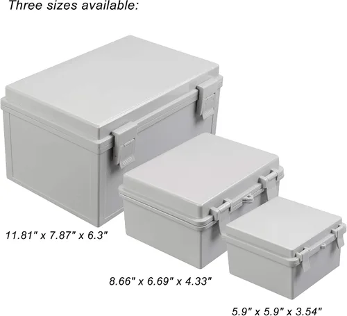 Vista 7 de Caja de conexiones IP65 de plástico ABS, a prueba de polvo, impermeable, caja de conexiones universal duradera para proyectos eléctricos