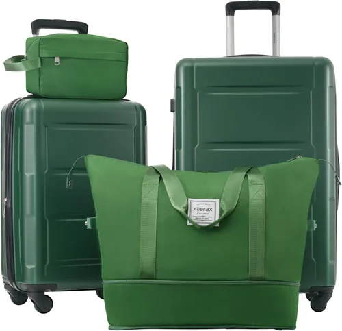Vista 84 de Merax Equipaje, maleta extensible rígida con ruedas giratorias ligeras, Negro -, 40/48/52
