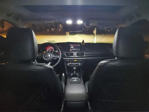 Vista 2 de Kit de luces LED interiores blancas para Mazda 3 Hatchback 2014 2015 2016 2017 2018 Paquete de bombillas LED interiores súper brillantes de 6000K +