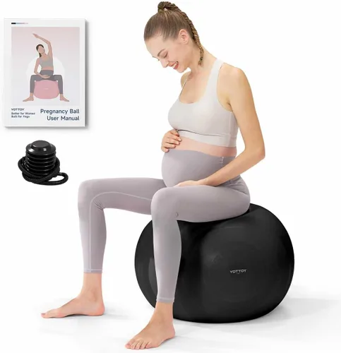 Vista 10 de YOTTOY Pelota de Embarazo - Pelota de Nacimiento de 1.8mm de Grosor para Fisioterapia Materna y Preparación del Parto, Yoga y Ejercicio
