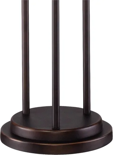 Vista 8 de Libby - Lámpara de pie vintage de 3 luces de bronce aceitado ámbar de vidrio semillado regulable antiguo LED Edison bombilla para sala de estar