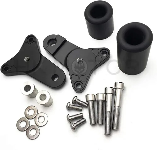 Vista 5 de HONGK - Protector de choque deslizante de marco negro sin cortes compatible con Gsxr 600/750 2011-2020 [B01BW4RHJO]