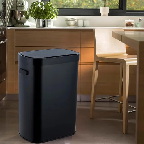 Vista 6 de GlowSol Basurero automático con sensor de movimiento, cubo de basura automático sin contacto de 50 litros/13 galones, cubo de basura inteligente