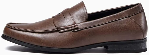 Vista 3 de Coutgo Mocasines Penny para hombre, zapatos de vestir, informales, para conducir, oficina, zapatos planos ligeros