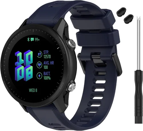 Vista 6 de Correa para reloj Garmin Forerunner 955 – Correa de repuesto de silicona suave para reloj inteligente 955 compatible con mujeres y hombres
