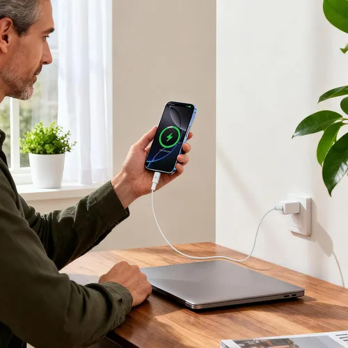 Vista 6 de Adaptador Lightning a USB C con PD35W 2 piezas, soporta carga estable PD y control de calidad y transferencia de datos, para iPhone 17/16/15 Series