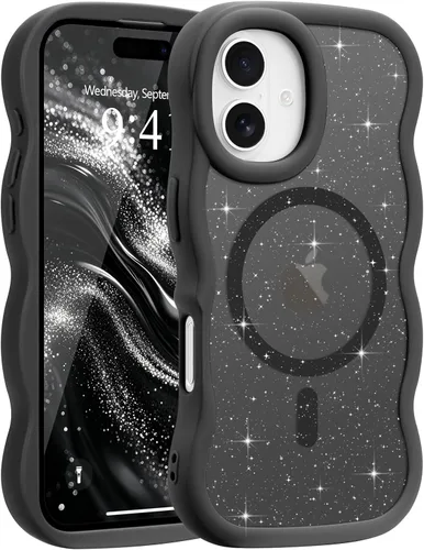 Vista 169 de Pepmune - Funda para iPhone 12 Pro Max con marco ondulado y estructura rígida, color mate claro, cubierta trasera unisex, compatible con Magsafe